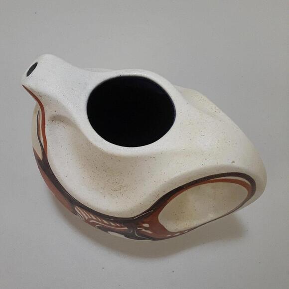 Vintage MCM 1960s Stoneware Pitcher Abstract Neolithic Art - Picture 9 of 9